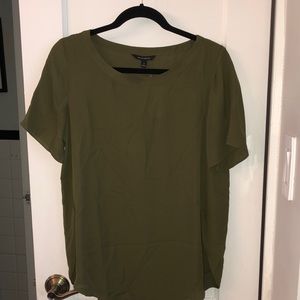 Banana Republic army green blouse